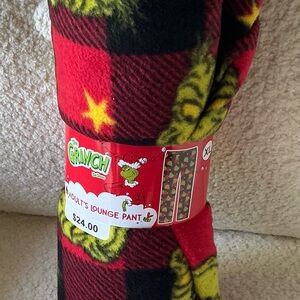 Dr. Seuss Grinch Red and Black Plaid Pants